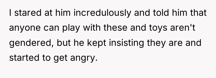 I stared at him incredulously and told him that anyone...