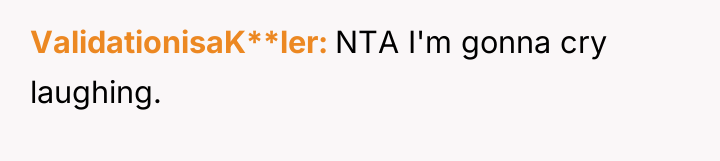 ValidationisaK**ler NTA I'm gonna cry laughing.