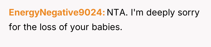 EnergyNegative9024 NTA. I'm deeply sorry for the loss of your...