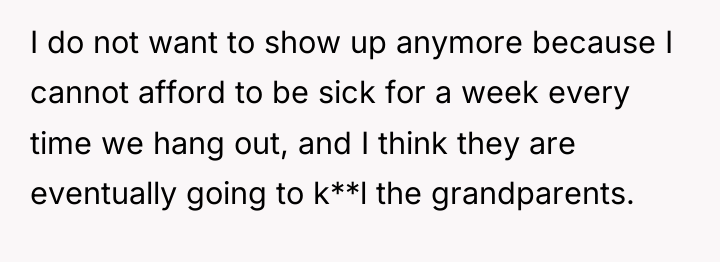 I do not want to show up anymore because I...