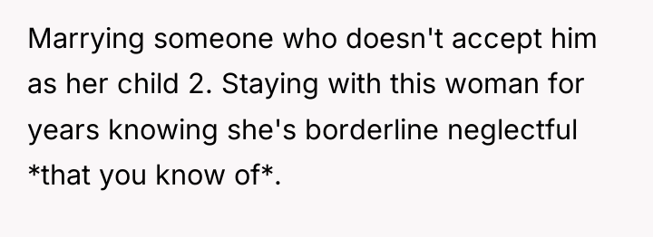 Marrying someone who doesn't accept him as her child 2....