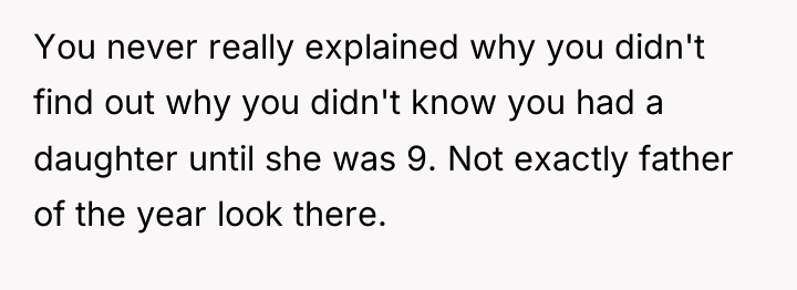 You never really explained why you didn't find out why...