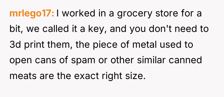 mrlego17 I worked in a grocery store for a bit,...