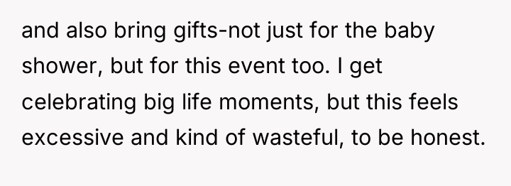 and also bring gifts-not just for the baby shower, but...
