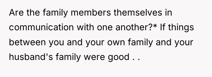 Are the family members themselves in communication with one another?*...