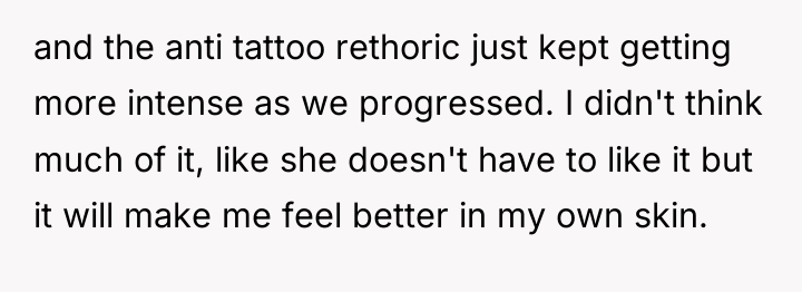 and the anti tattoo rethoric just kept getting more intense...