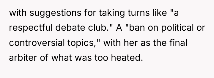 with suggestions for taking turns like "a respectful debate club."...