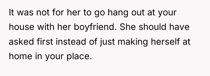It was not for her to go hang out at...