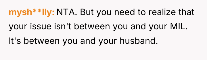 mysh**lly NTA. But you need to realize that your issue...