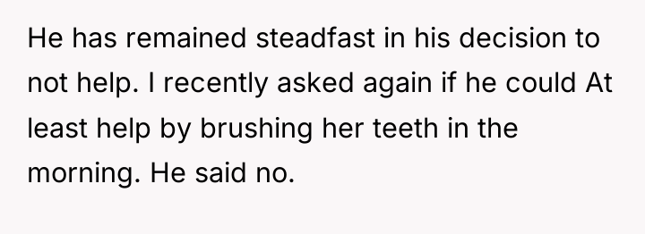 He has remained steadfast in his decision to not help....