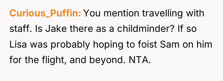 Curious_Puffin You mention travelling with staff. Is Jake there as...