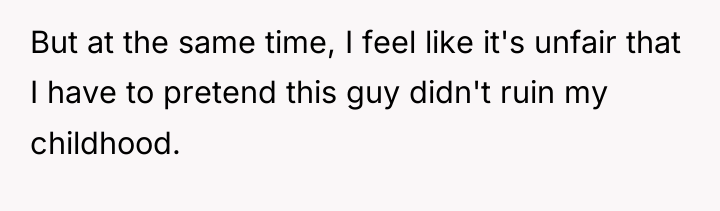 But at the same time, I feel like it's unfair...
