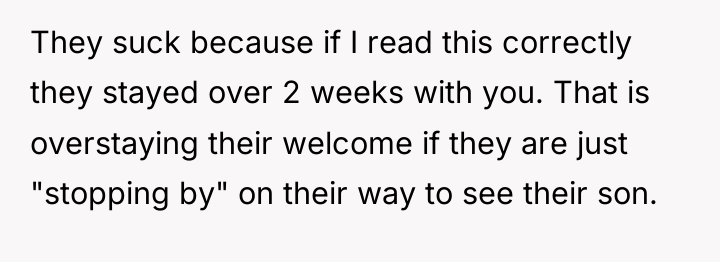 They suck because if I read this correctly they stayed...