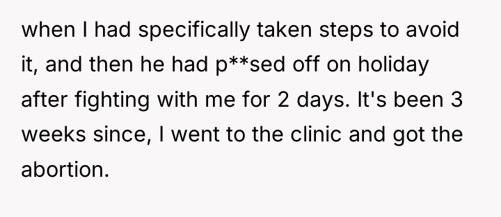when I had specifically taken steps to avoid it, and...