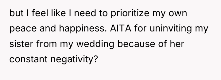 but I feel like I need to prioritize my own...
