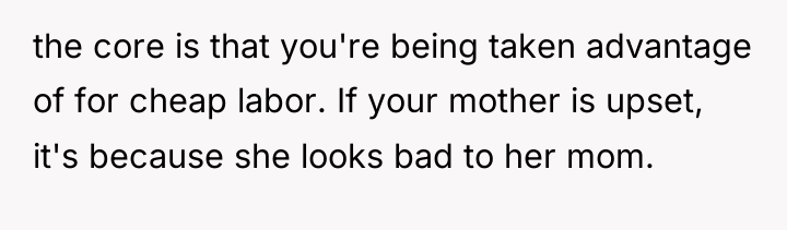 the core is that you're being taken advantage of for...