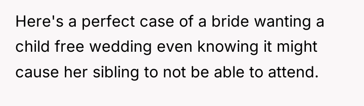 Here's a perfect case of a bride wanting a child...