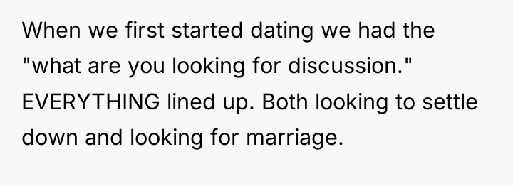 When we first started dating we had the "what are...