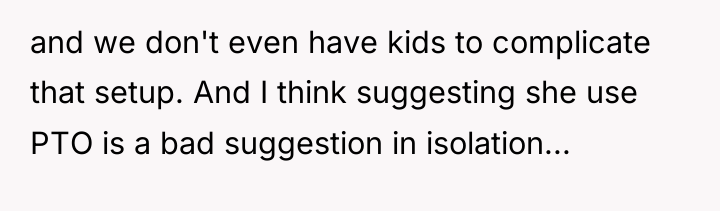and we don't even have kids to complicate that setup....