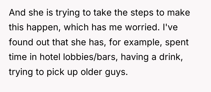 And she is trying to take the steps to make...