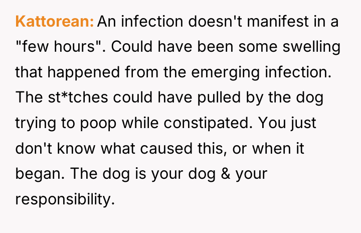 Kattorean An infection doesn't manifest in a "few hours". Could...