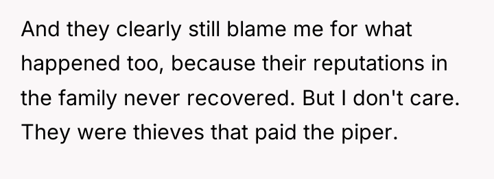 And they clearly still blame me for what happened too,...