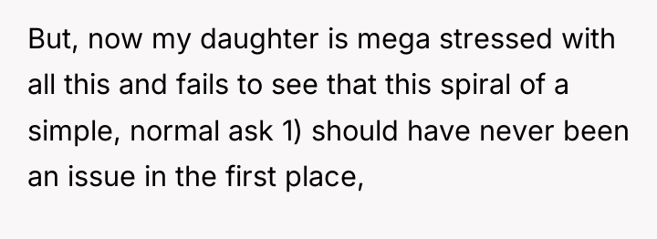 But, now my daughter is mega stressed with all this...