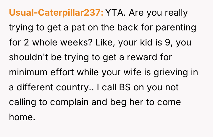 Usual-Caterpillar237 YTA. Are you really trying to get a pat...