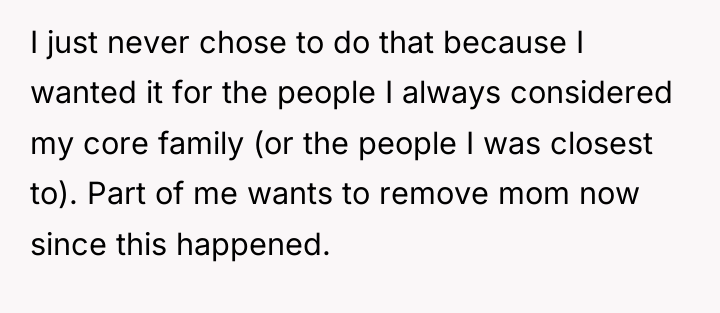 I just never chose to do that because I wanted...