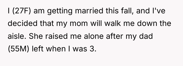 I (27F) am getting married this fall, and I've decided...