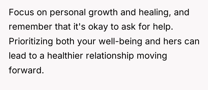 Focus on personal growth and healing, and remember that it's...