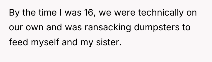 By the time I was 16, we were technically on...