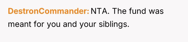 DestronCommander NTA. The fund was meant for you and your...