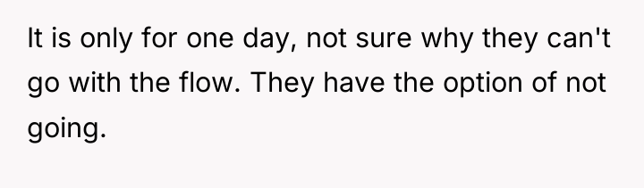It is only for one day, not sure why they...