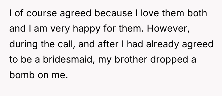I of course agreed because I love them both and...
