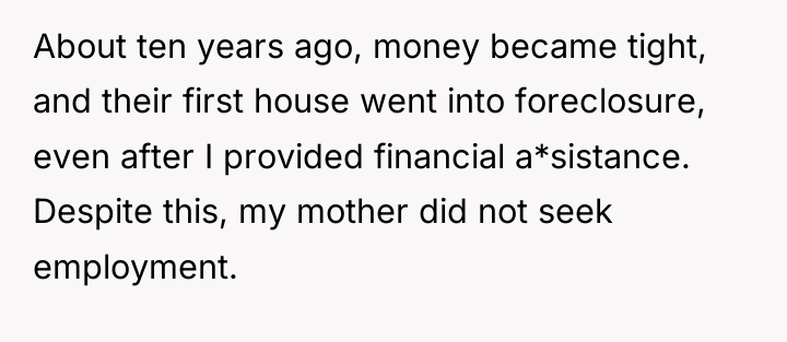 About ten years ago, money became tight, and their first...