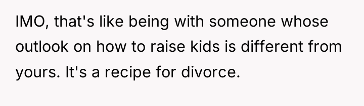 IMO, that's like being with someone whose outlook on how...