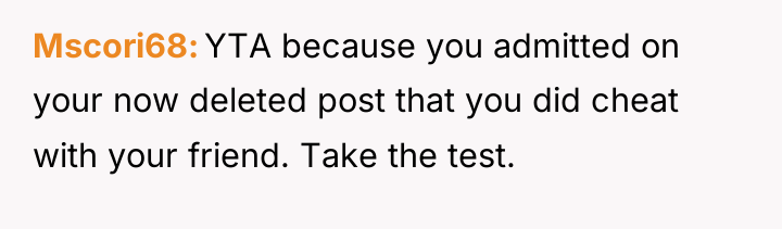 Mscori68 YTA because you admitted on your now deleted post...