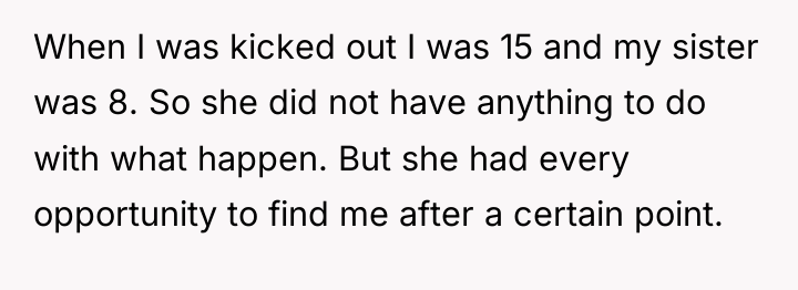 When I was kicked out I was 15 and my...