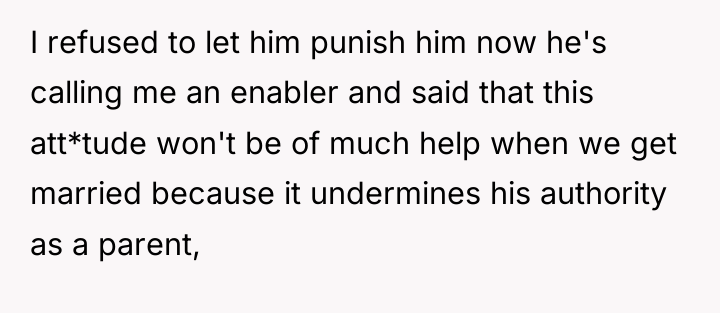 I refused to let him punish him now he's calling...