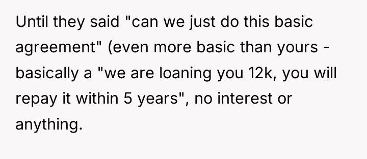 Until they said "can we just do this basic agreement"...