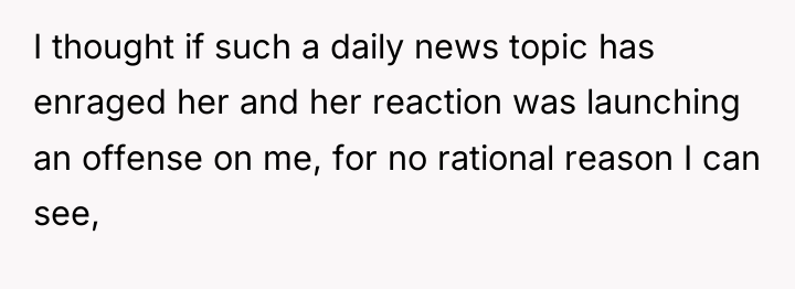 I thought if such a daily news topic has enraged...