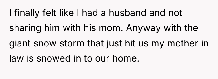 I finally felt like I had a husband and not...