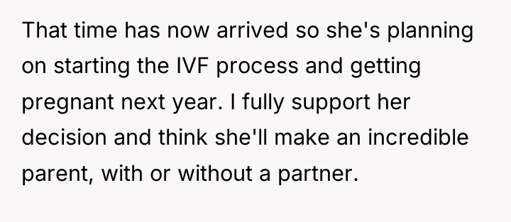 That time has now arrived so she's planning on starting...