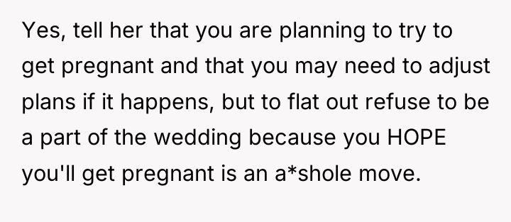 Yes, tell her that you are planning to try to...