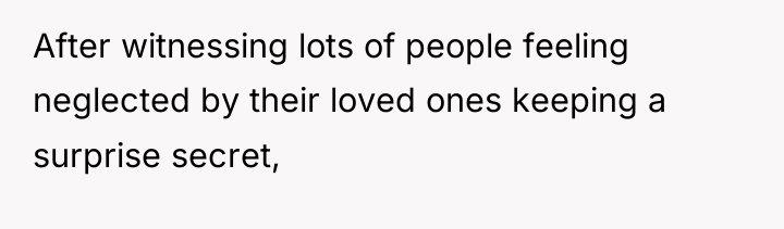 After witnessing lots of people feeling neglected by their loved...