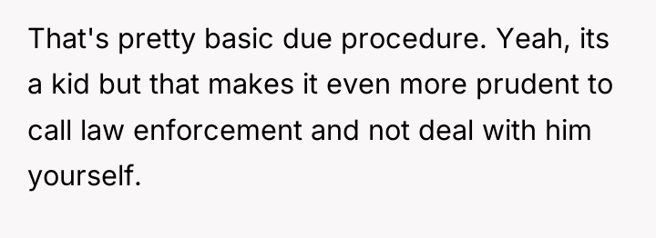 That's pretty basic due procedure. Yeah, its a kid but...