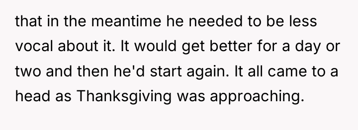that in the meantime he needed to be less vocal...