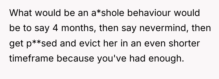 What would be an a*shole behaviour would be to say...