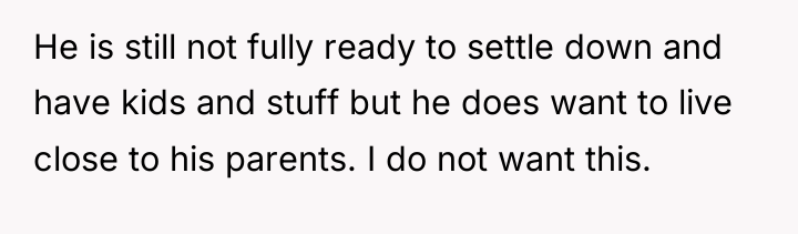 He is still not fully ready to settle down and...
